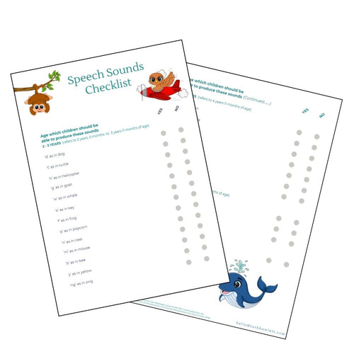 FREE - Speech Sounds Checklist